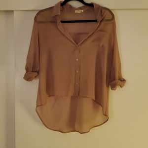 Sheer blush botton down